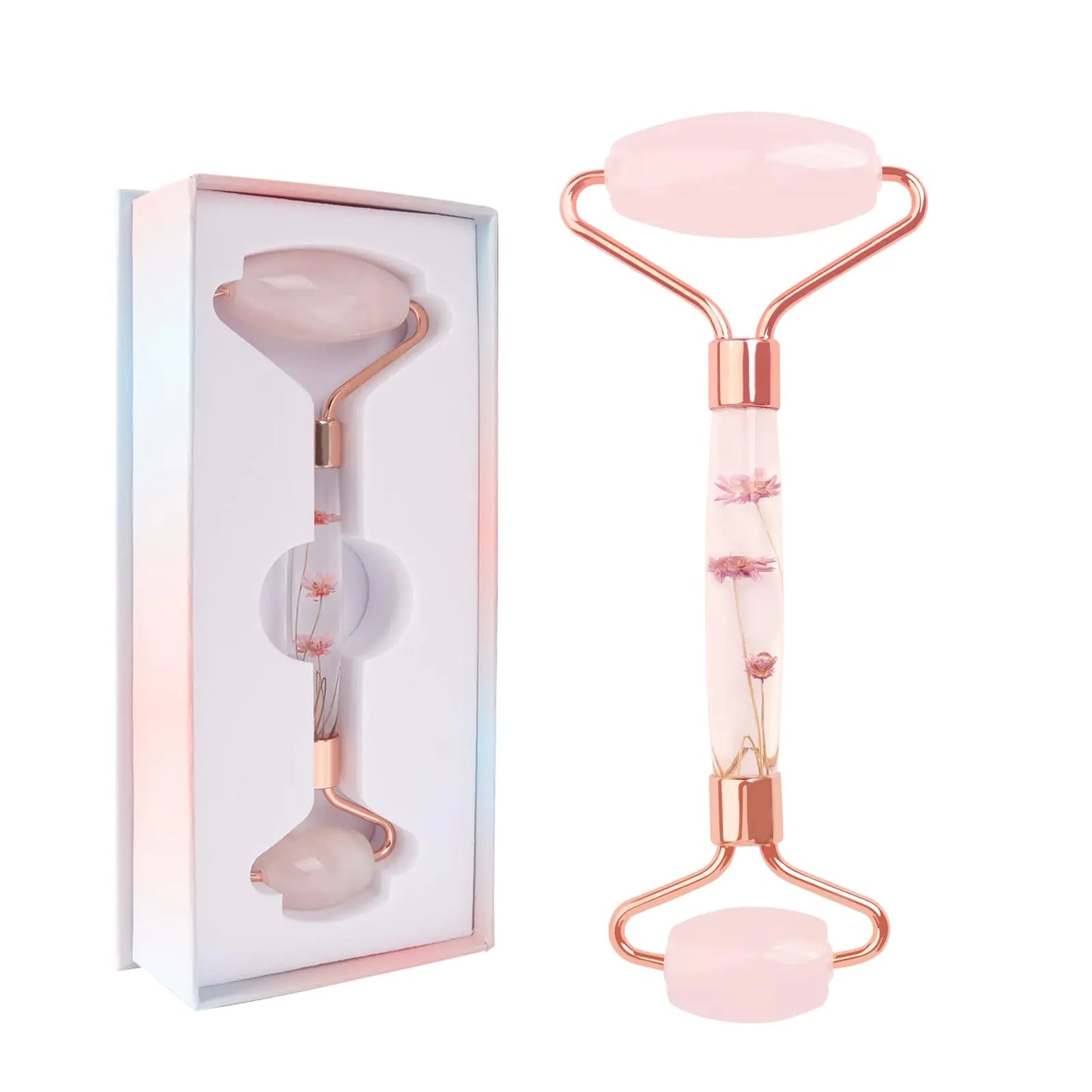 Raffaello Jade Roller for Face Face Roller Redness Reducing Skin Care Tools Natural Pink Facial Roller Guasha Face Tool Massager