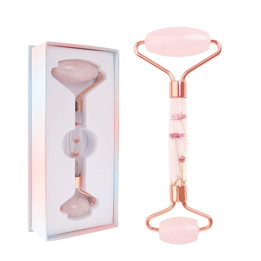 Raffaello Jade Roller for Face Face Roller Redness Reducing Skin Care Tools Natural Pink Facial Roller Guasha Face Tool Massager